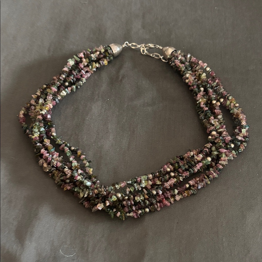 Jay King stone and sterling necklace.
